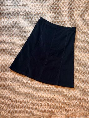 croft & barrow Black A-Line corduroy Women's plus size Skirt size 16. Work skirt